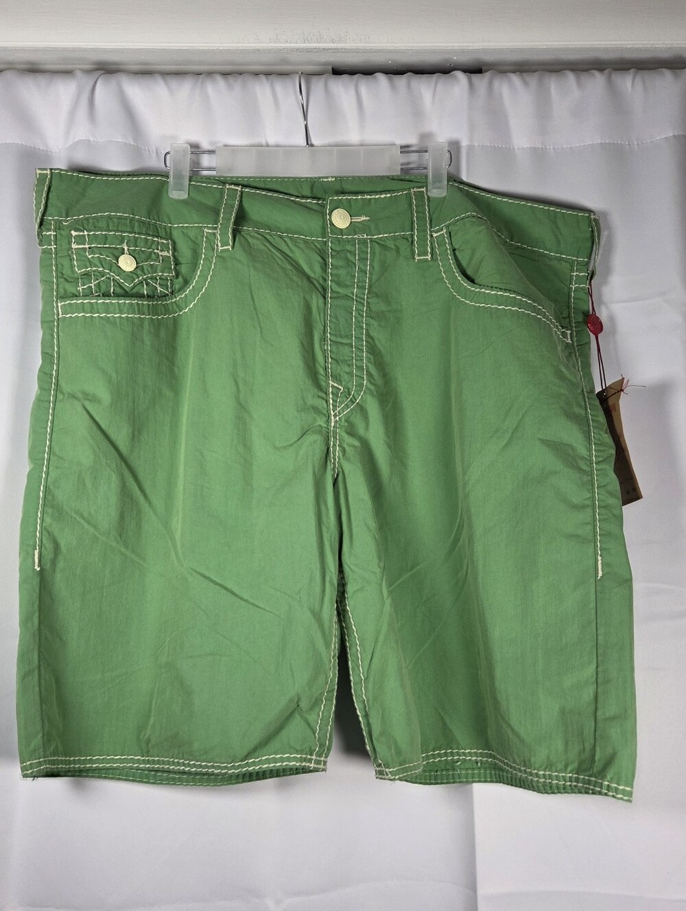 True Religion NEW Big T Board Shorts Men's 40 Faded Green  $78